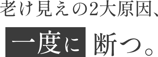 老け見えの原因を、毛穴から断つ。